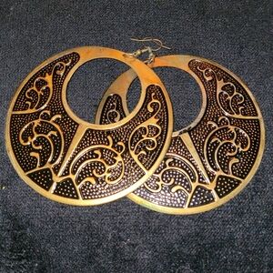Copper & black Hoop Earrings